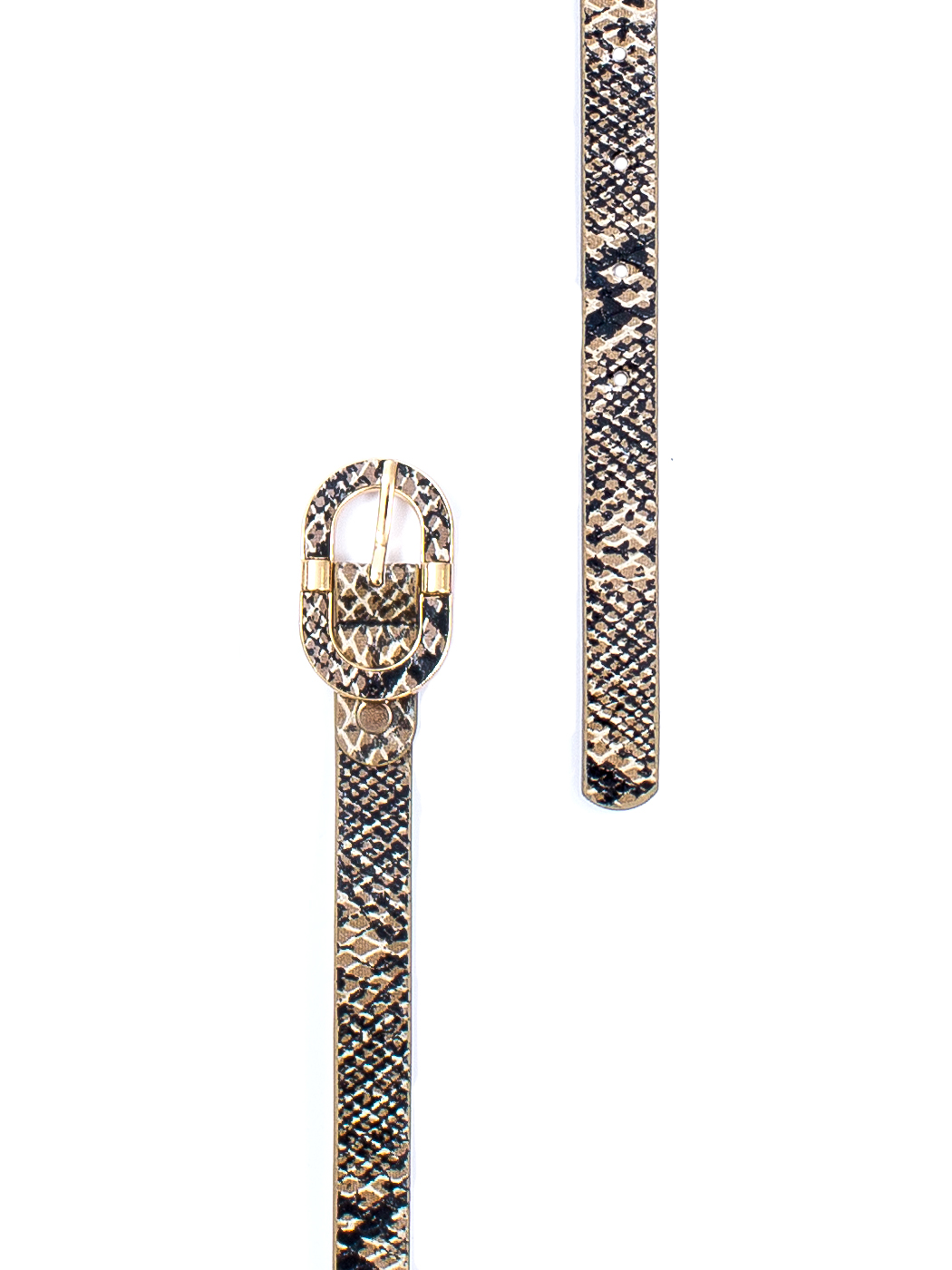CINTURA SNAKE, TG UNICA - BEIGE